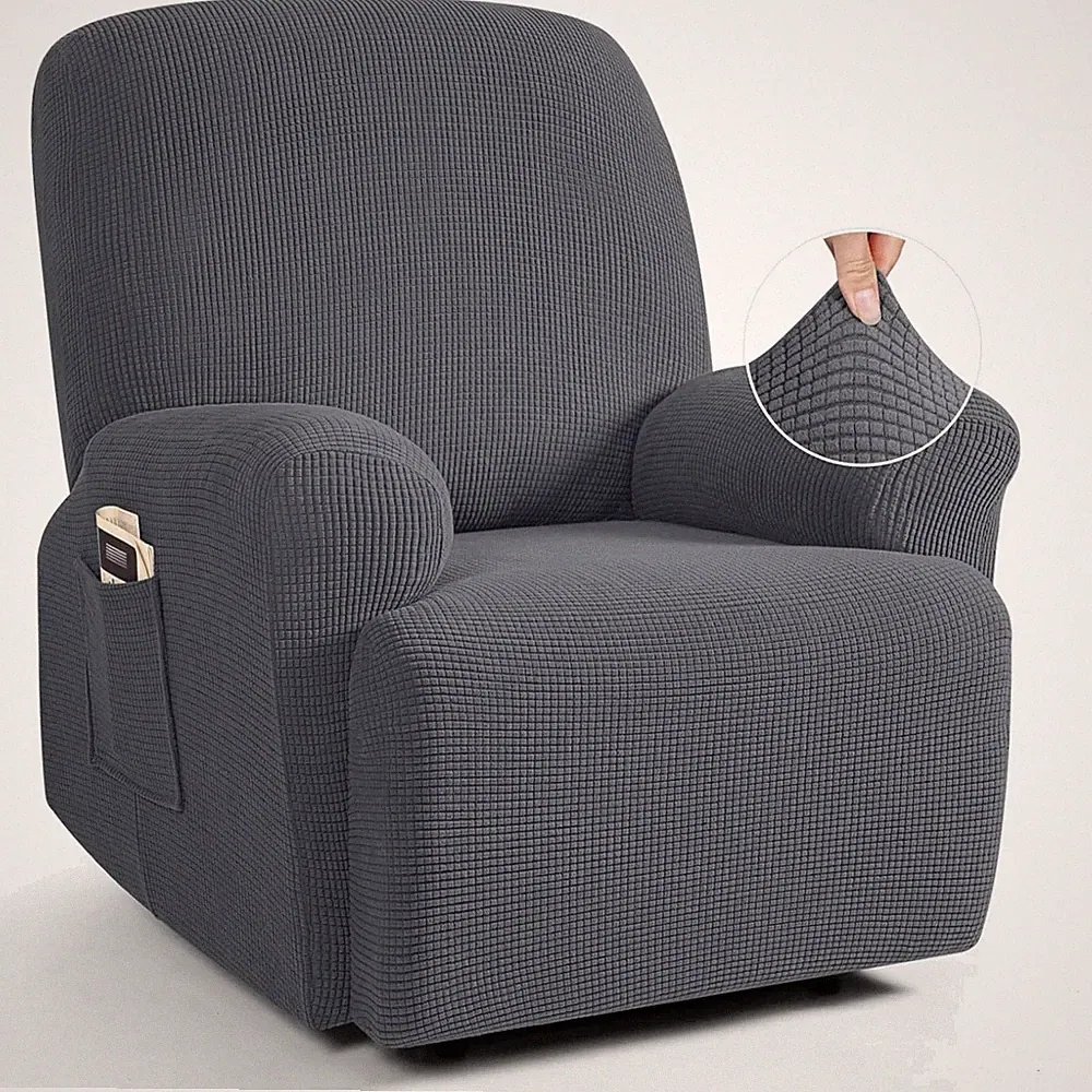 4-Piece Recliner Chair Cover - Soft Furniture Protector