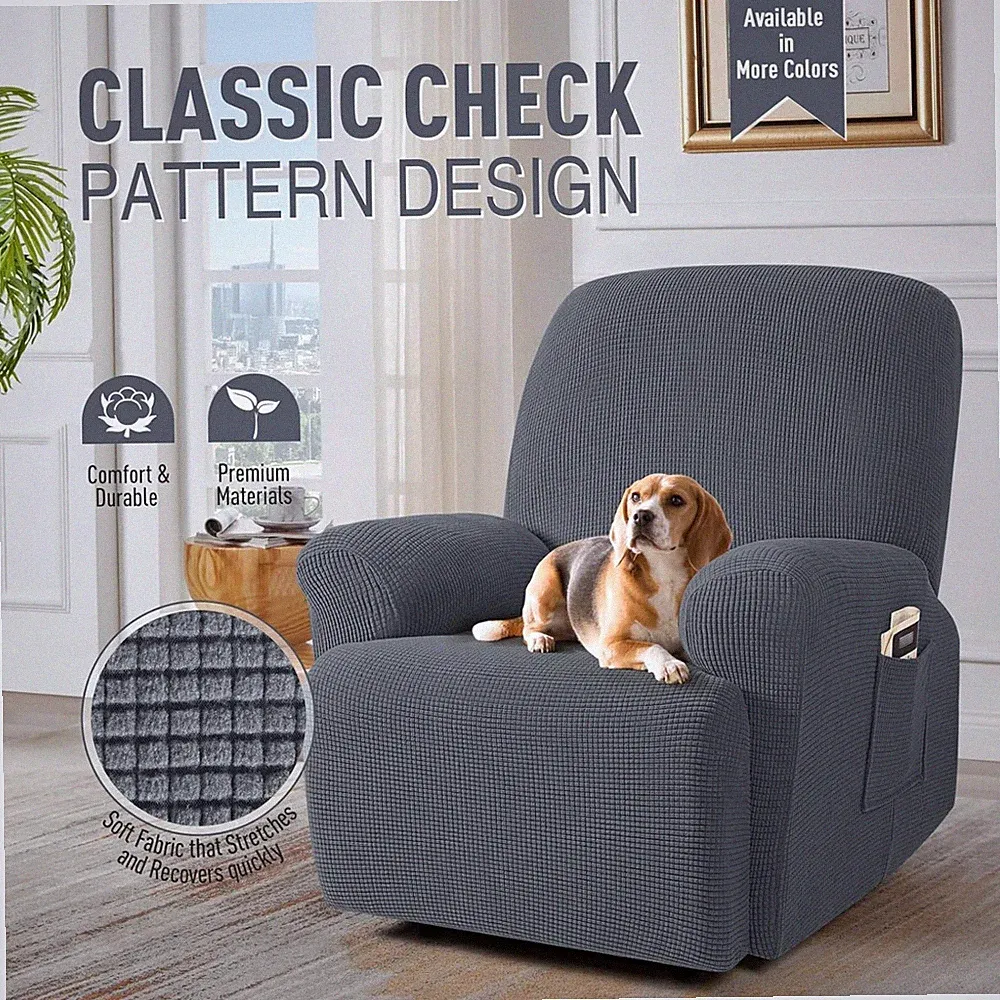 4-Piece Recliner Sofa Slipcover, Furniture Protector