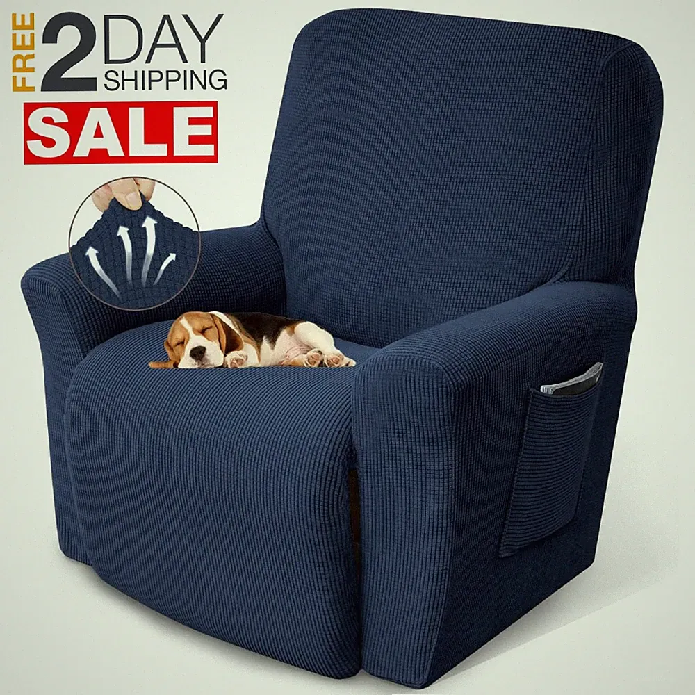Forros Azul Marino Para Muebles Sofas Reclinables De 1 Asiento Cover Cobertor