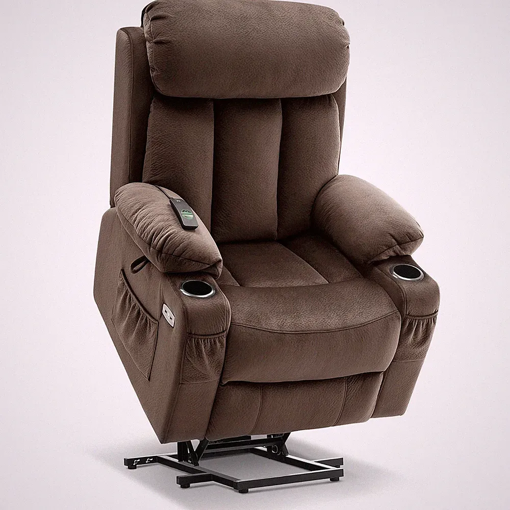 MCombo Large Electric Power Lift Recliner Chair, USB Ports, Fabric 7426
