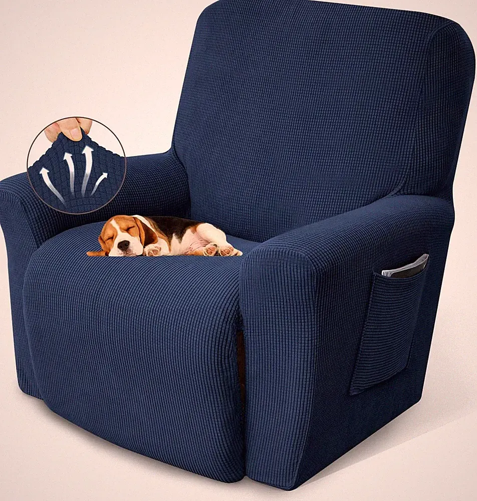 Stretch Recliner Chair Cover Lazy Boy Slipcover Elastic Pet Protector Navy