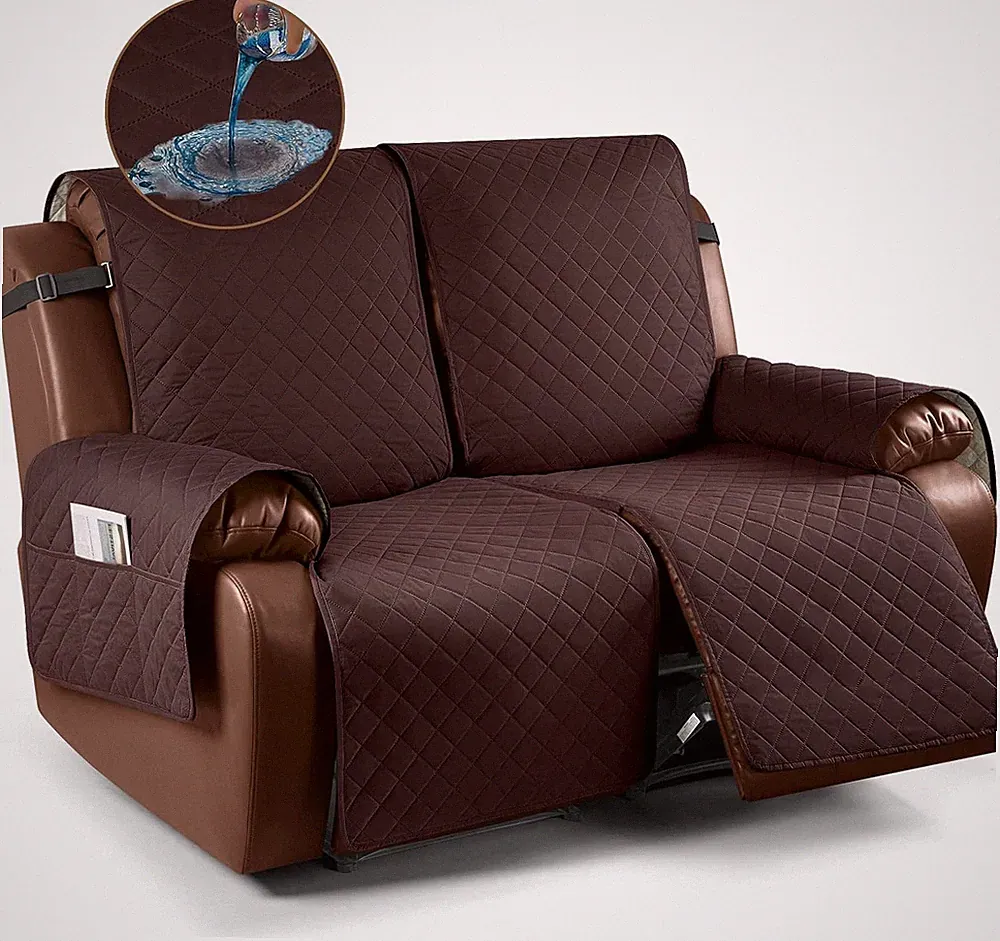 Waterproof Non-Slip Recliner Cover for 2 Seat Sofa - Pet & Kid Friendly Protecto
