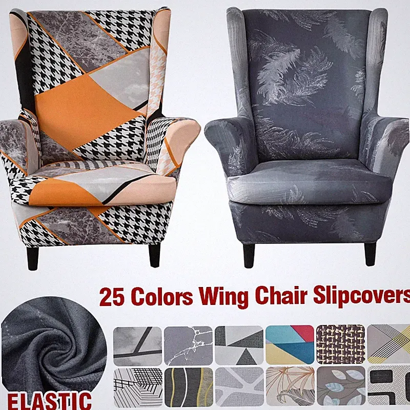 Wing Chair Slipcovers 2Pcs Stretch Wingback Chair Covers Sofa Slipcover Wingback